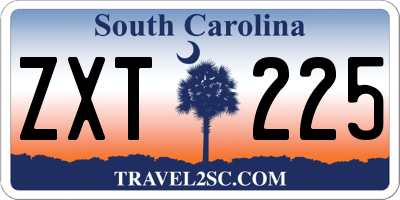 SC license plate ZXT225