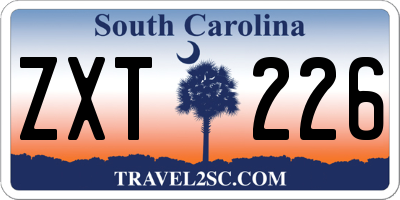 SC license plate ZXT226