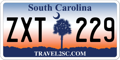 SC license plate ZXT229