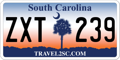 SC license plate ZXT239