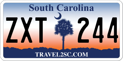 SC license plate ZXT244