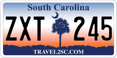SC license plate ZXT245