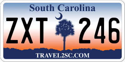 SC license plate ZXT246