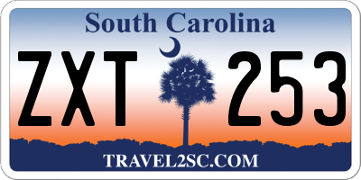SC license plate ZXT253