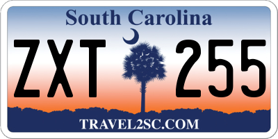 SC license plate ZXT255