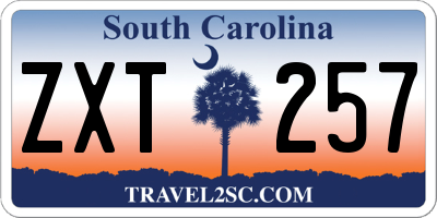 SC license plate ZXT257