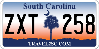 SC license plate ZXT258