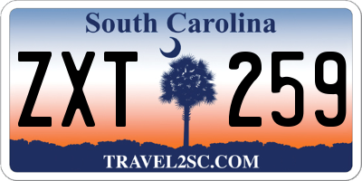SC license plate ZXT259