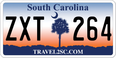 SC license plate ZXT264