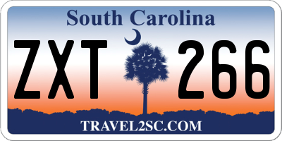 SC license plate ZXT266