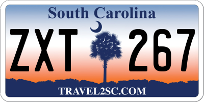 SC license plate ZXT267