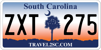 SC license plate ZXT275