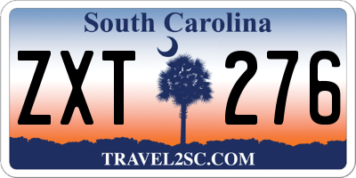 SC license plate ZXT276