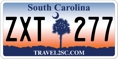 SC license plate ZXT277
