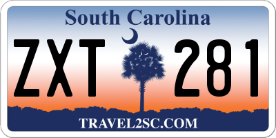 SC license plate ZXT281