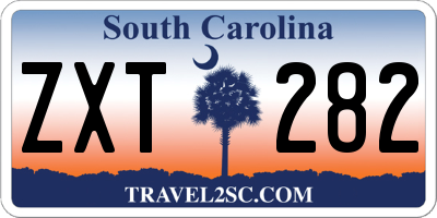 SC license plate ZXT282