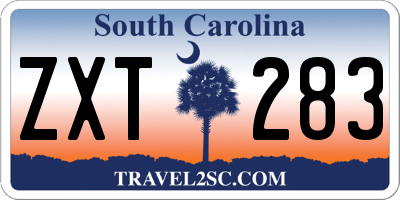 SC license plate ZXT283