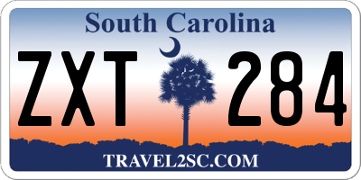 SC license plate ZXT284