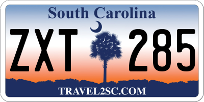SC license plate ZXT285