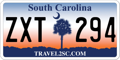 SC license plate ZXT294