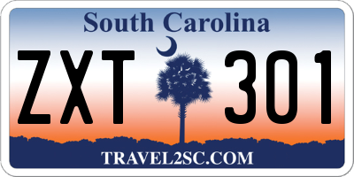 SC license plate ZXT301