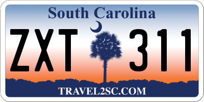 SC license plate ZXT311