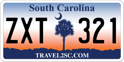 SC license plate ZXT321