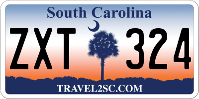 SC license plate ZXT324