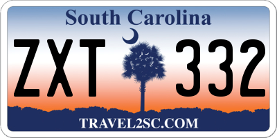 SC license plate ZXT332