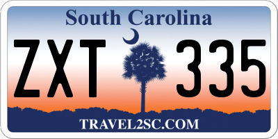 SC license plate ZXT335