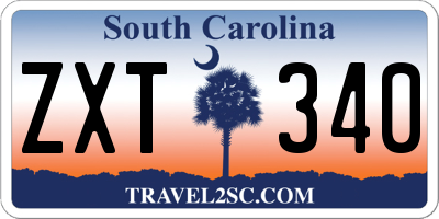 SC license plate ZXT340