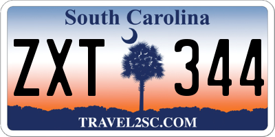SC license plate ZXT344