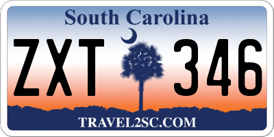 SC license plate ZXT346