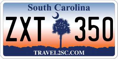 SC license plate ZXT350