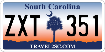 SC license plate ZXT351