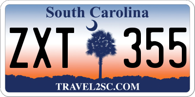 SC license plate ZXT355