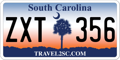 SC license plate ZXT356