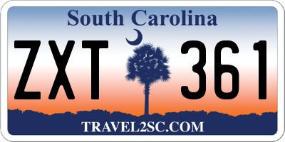 SC license plate ZXT361
