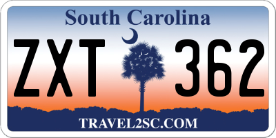 SC license plate ZXT362