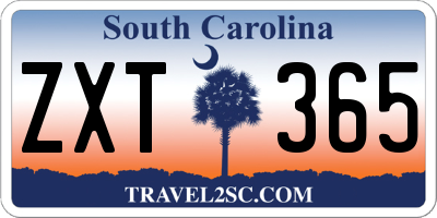 SC license plate ZXT365