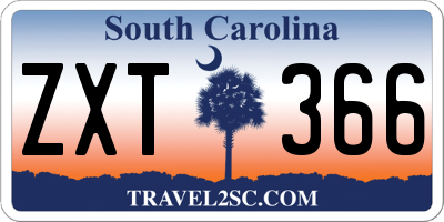 SC license plate ZXT366