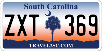 SC license plate ZXT369