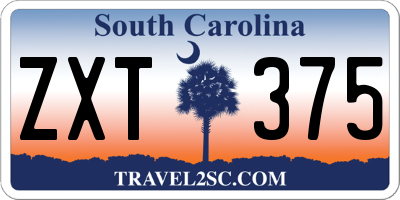 SC license plate ZXT375