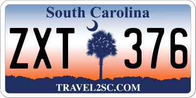 SC license plate ZXT376
