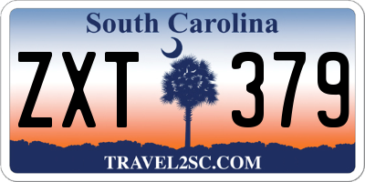 SC license plate ZXT379