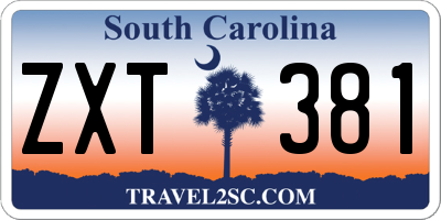 SC license plate ZXT381