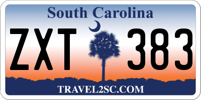 SC license plate ZXT383