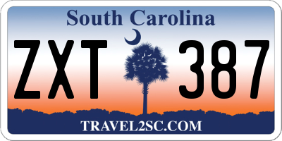 SC license plate ZXT387