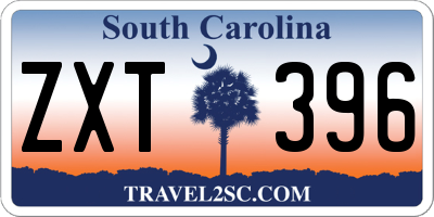 SC license plate ZXT396