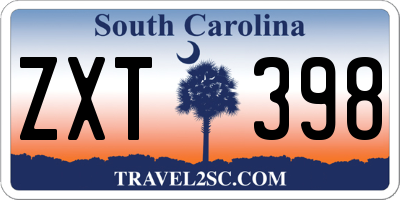 SC license plate ZXT398